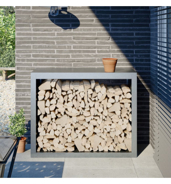 Portant de bois de chauffage 100x40x80 cm acier galvanisé | Mobilier & Déco