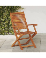 Chaises pliantes de jardin avec accoudoir lot de 2 | Mobilier & Déco