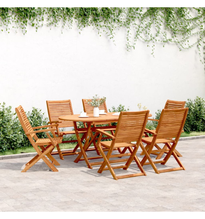 Chaises de jardin pliantes lot de 6 57x66x95 cm bois d'acacia | Mobilier & Déco