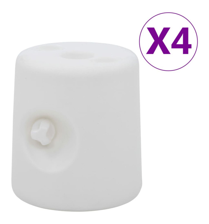 Poids de tonnelle 4 pcs PE Blanc | Mobilier & Déco