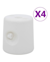 Poids de tonnelle 4 pcs PE Blanc | Mobilier & Déco