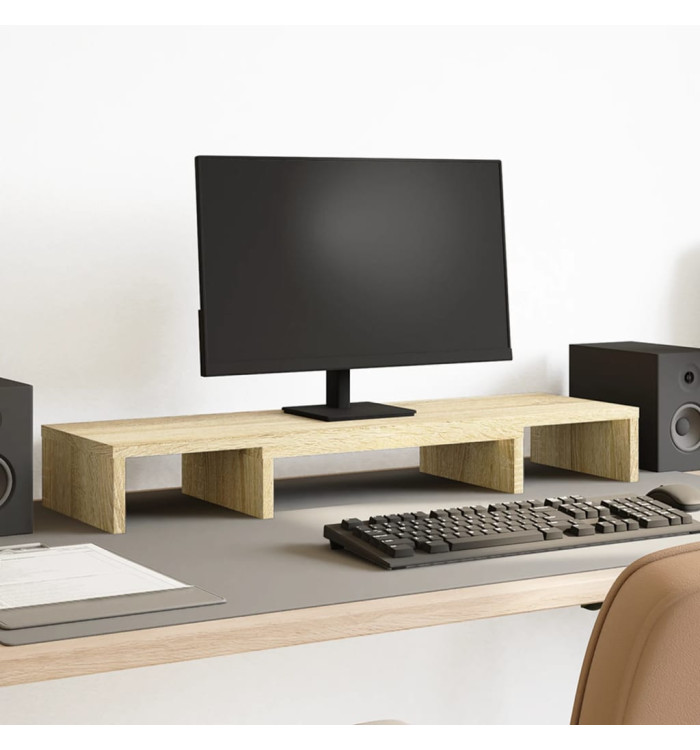 Support de moniteur élévateur réglable chêne sonoma | Mobilier & Déco