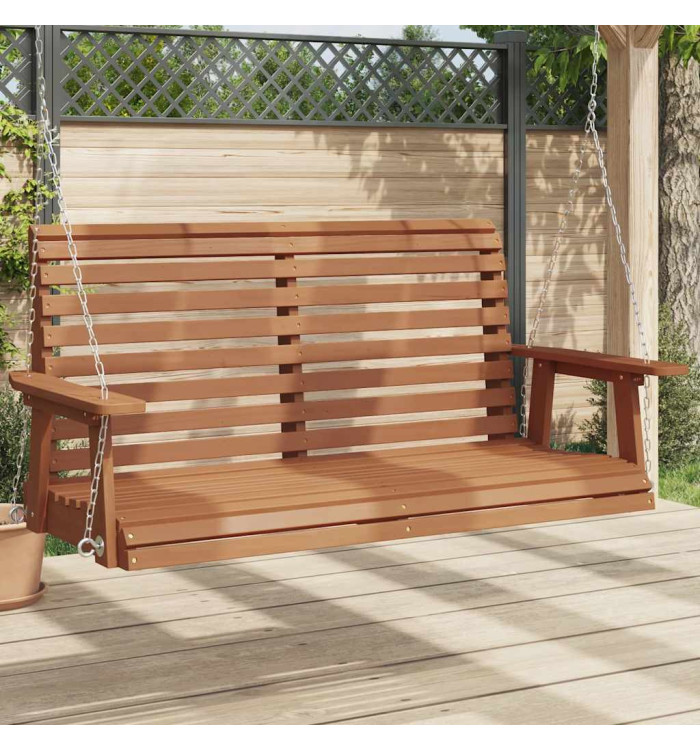 Banc de balançoire de jardin chaînes en métal bois massif sapin | Mobilier & Déco