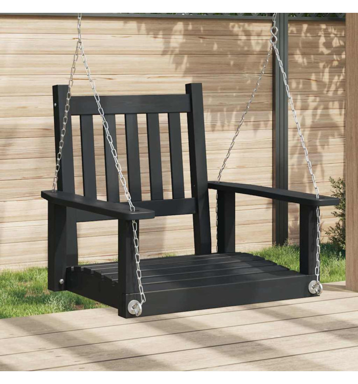 Chaise balançoire de jardin chaînes en métal bois massif sapin | Mobilier & Déco
