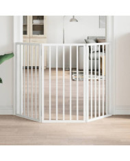 Barrière pour chien pliable 3 panneaux 150 cm bois de peuplier | Mobilier & Déco