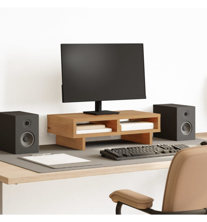 Support de moniteur chêne artisanal 50x27x15 cm bois ingénierie | Mobilier & Déco