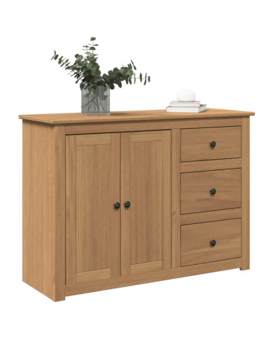 Buffet avec tiroirs Panama 112x40x80 cm bois massif de pin | Mobilier & Déco