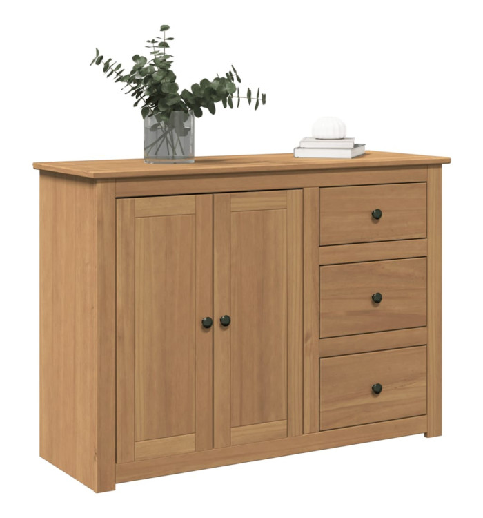 Buffet avec tiroirs Panama 112x40x80 cm bois massif de pin | Mobilier & Déco