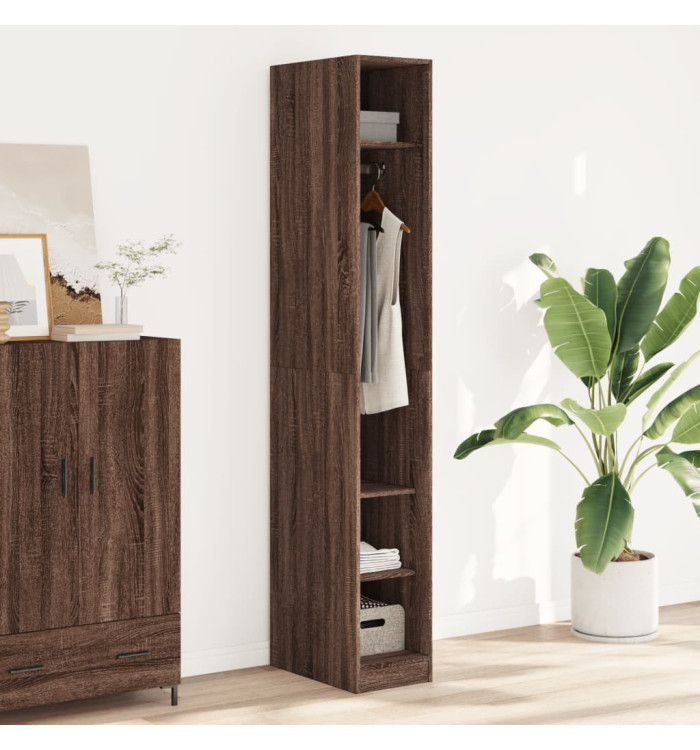 Garde-robe chêne marron 30x50x200 cm bois d'ingénierie | Mobilier & Déco