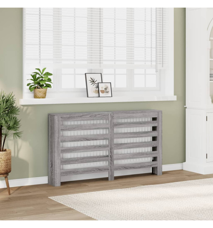 Cache-radiateur sonoma gris 149x20x82 cm bois d'ingénierie | Mobilier & Déco