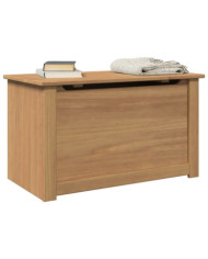 Coffre de rangement avec couvercle Panama bois massif de pin | Mobilier & Déco