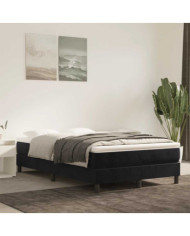 Matelas de lit à ressorts ensachés noir 120x220x20 cm velours | Mobilier & Déco
