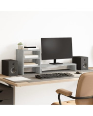 Support de moniteur et organisateur de bureau bois d'ingénierie | Mobilier & Déco