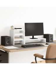 Support de moniteur et organisateur de bureau bois d'ingénierie | Mobilier & Déco