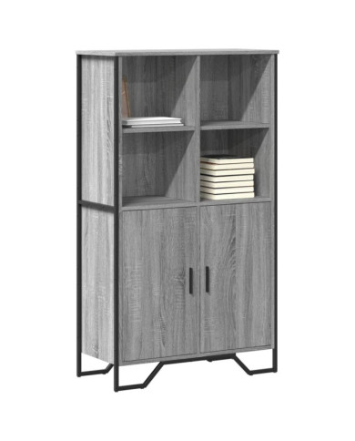 Buffet haut sonoma gris 79,5x35,5x137,5 cm bois d'ingénierie | Mobilier & Déco