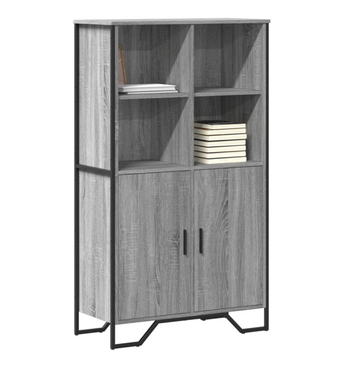 Buffet haut sonoma gris 79,5x35,5x137,5 cm bois d'ingénierie | Mobilier & Déco