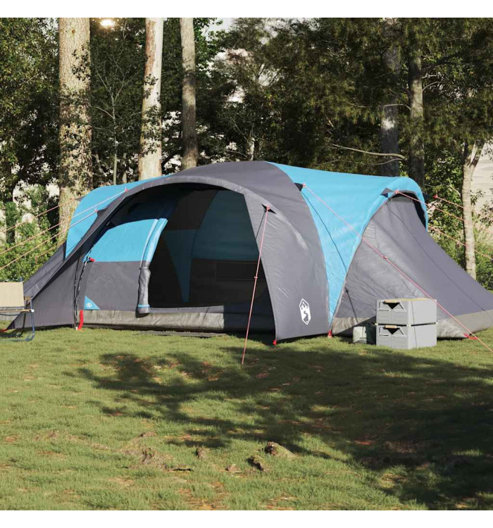Tente familiale à dôme 6 personnes bleu imperméable | Mobilier & Déco