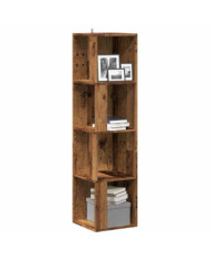 Armoire d'angle vieux bois 33x33x132 cm bois d'ingénierie | Mobilier & Déco