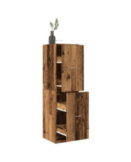 Armoire d'apothicaire vieux bois 40x41x144,5 cm bois ingénierie | Mobilier & Déco