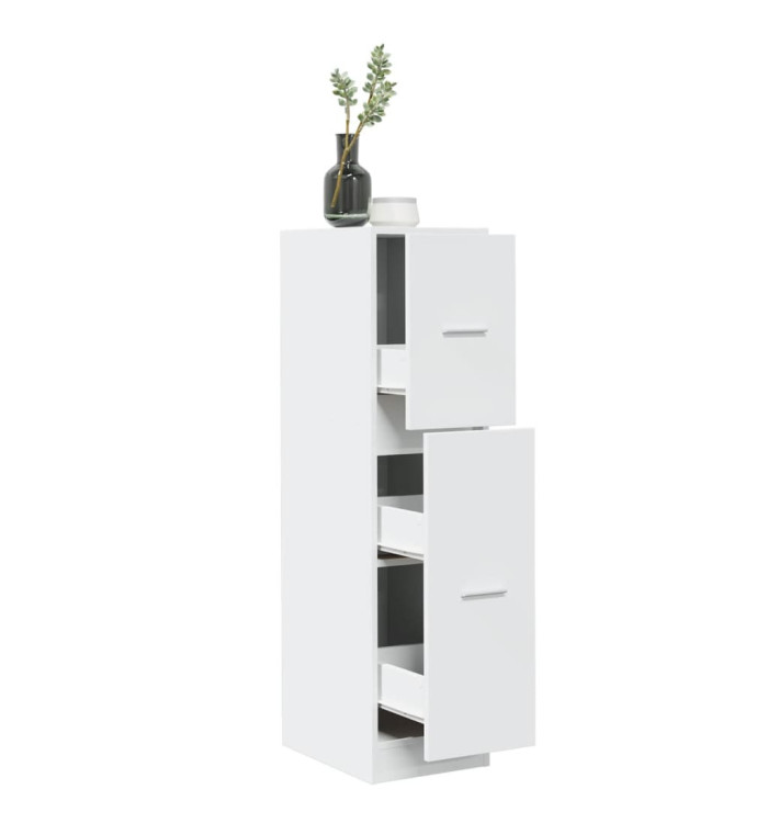 Armoire d'apothicaire blanc 30x41x118 cm bois d'ingénierie | Mobilier & Déco