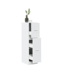 Armoire d'apothicaire blanc 30x41x118 cm bois d'ingénierie | Mobilier & Déco