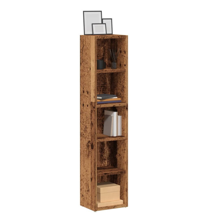 Armoires à CD 2 pcs vieux bois 21x16x93,5 cm bois d'ingénierie | Mobilier & Déco
