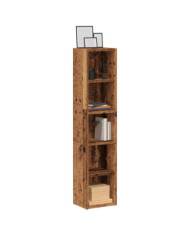 Armoires à CD 2 pcs vieux bois 21x16x93,5 cm bois d'ingénierie | Mobilier & Déco