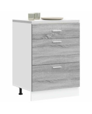 Armoire de cuisine "Lyon" sonoma gris bois d'ingénierie | Mobilier & Déco