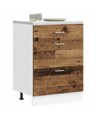Armoire de cuisine "Lyon" vieux bois bois d'ingénierie | Mobilier & Déco