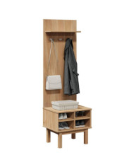 Meuble d'entrée OTTA 50x40x160 cm bois massif de pin | Mobilier & Déco