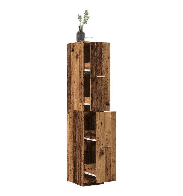 Armoire d'apothicaire vieux bois 30x41x174,5 cm bois ingénierie | Mobilier & Déco