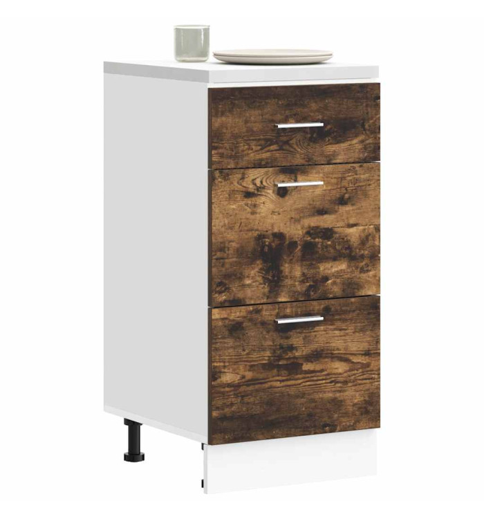 Armoire de plancher "Lyon" chêne fumé 40x46x81,5 cm | Mobilier & Déco