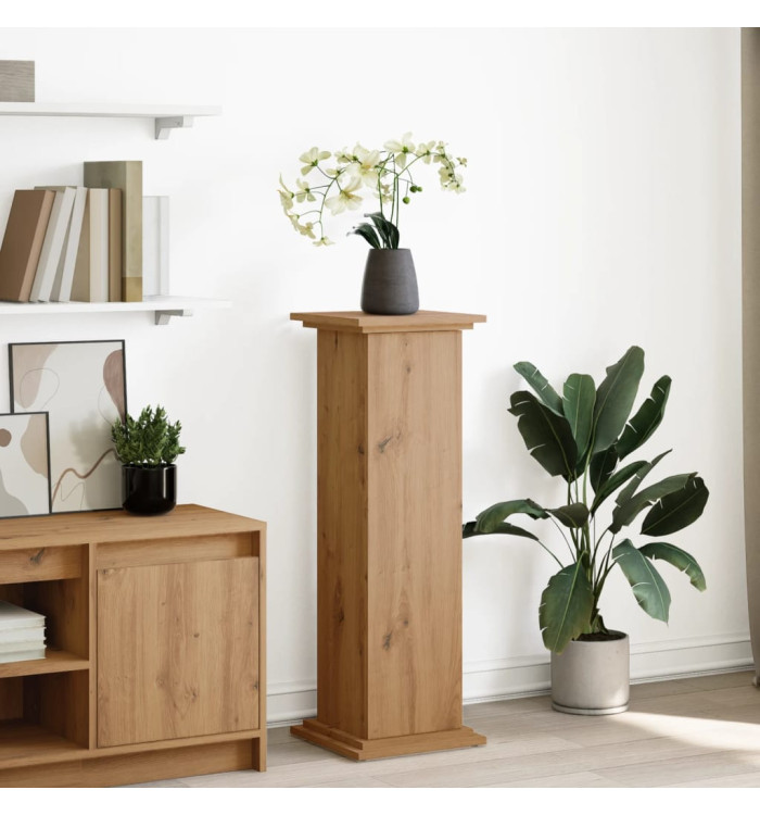 Piédestal avec rangement chêne artisanal bois d'ingénierie | Mobilier & Déco