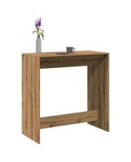 Table de bar chêne artisanal 102x50x103,5 cm bois d'ingénierie | Mobilier & Déco