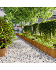 Bordures de pelouse 20 pcs 25x103 cm acier patinable flexible | Mobilier & Déco