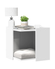 Meuble de bac à litière pour chat blanc bois d'ingénierie | Mobilier & Déco