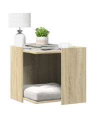Meuble de bac à litière pour chat chêne sonoma bois ingénierie | Mobilier & Déco