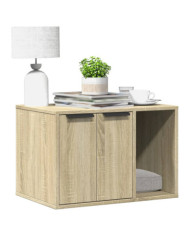 Meuble de bac à litière pour chat chêne sonoma bois ingénierie | Mobilier & Déco