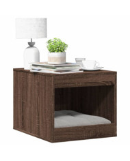 Meuble de bac à litière pour chat chêne marron bois ingénierie | Mobilier & Déco
