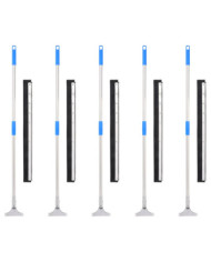 Raclettes à plancher 5 pcs 75x119,5 cm acier et caoutchouc | Mobilier & Déco