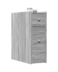 Armoire de salle de bain étroite avec roulettes sonoma gris | Mobilier & Déco