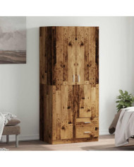 Garde-robe vieux bois 80x52x180 cm bois d'ingénierie | Mobilier & Déco