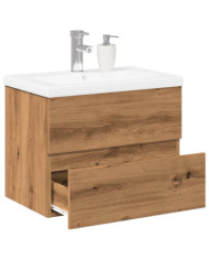Armoire lavabo avec bassin intégré chêne artisanal | Mobilier & Déco