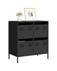 Buffet noir 68x39x73,5 cm acier laminé à froid | Mobilier & Déco