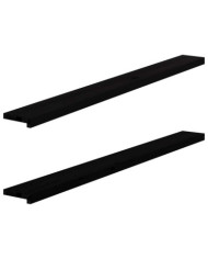 Appuis de fenêtre 2 pcs marron foncé bois de chêne massif | Mobilier & Déco