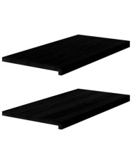 Appuis de fenêtre 2 pcs marron foncé bois de chêne massif | Mobilier & Déco