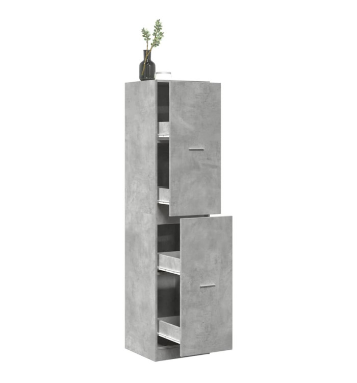 Armoire d'apothicaire gris béton 40x41x174,5 cm bois ingénierie | Mobilier & Déco