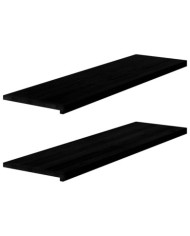 Appuis de fenêtre 2 pcs marron foncé bois de chêne massif | Mobilier & Déco