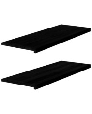 Appuis de fenêtre 2 pcs marron foncé bois de chêne massif | Mobilier & Déco