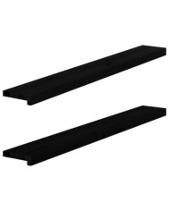 Appuis de fenêtre 2 pcs marron foncé bois de chêne massif | Mobilier & Déco